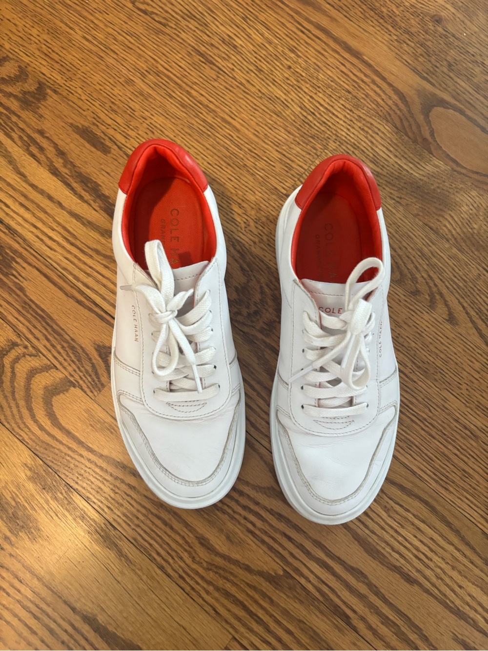 Cole Haan GrandPrø Rally Court Sneaker Optic White/Flame Scarlet Women’s Size 7